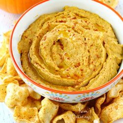 Healthy Holiday Appetizers - Pumpkin Hummus